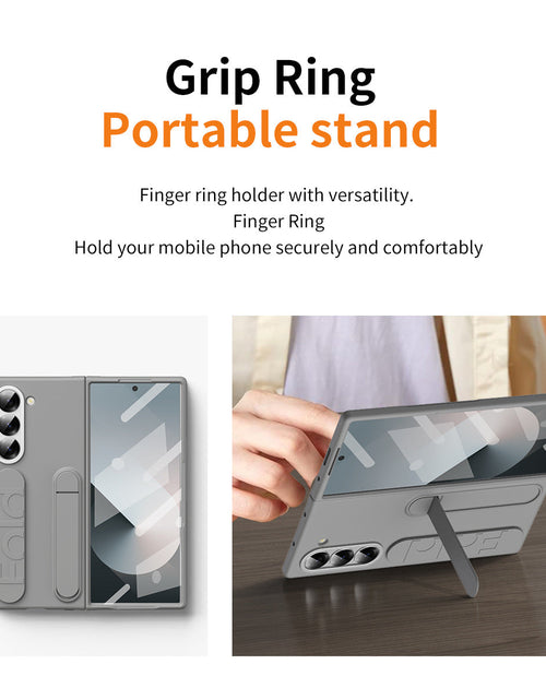Load image into Gallery viewer, Suitable for Samsung zfold 6 phone case FOLD5 folding official vertical wristband case film integrated anti fall protective case
