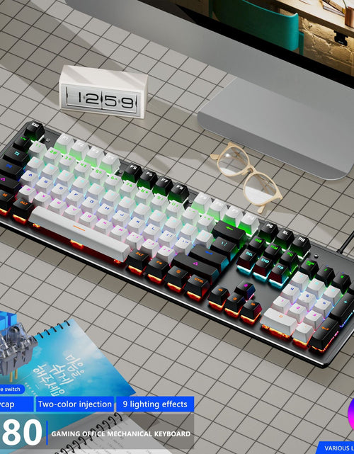 Load image into Gallery viewer, K880 wired mechanical keyboard customized hot swappable office computer 104 key e-sports game
