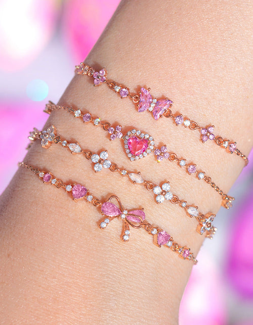 Load image into Gallery viewer, Ins Style Cute Sweet Bracelet Love Zircon Butterfly Festival Bracelet Women's Valentine's Day Gift Jewelry
