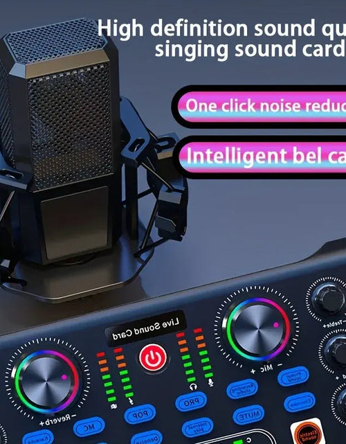 Load image into Gallery viewer, HD X60 Sound Card English Version Professional Audio Mixer for Karaoke Broadcast KTV Singing Live Sound Mixer
