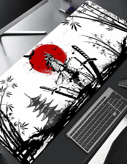 Load image into Gallery viewer, Samurai Warrior Mouse Pad Gamer Computer Accessories Keyboard Table Mat Black Mousepad Company Gaming Laptop Desk Accessory Pc
