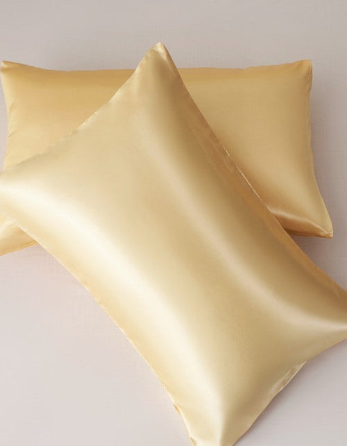 Load image into Gallery viewer, Simulation silk solid color polyester pillowcase envelope pillow pillow cases pillow pair multi-color
