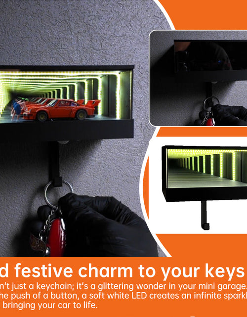 Load image into Gallery viewer, 3D Printed Wall-Mounted Car Key Holder with Garage Hook, Fun Infinite Garage Keychain, Car Key Storage Rack, Car Key Organizer
