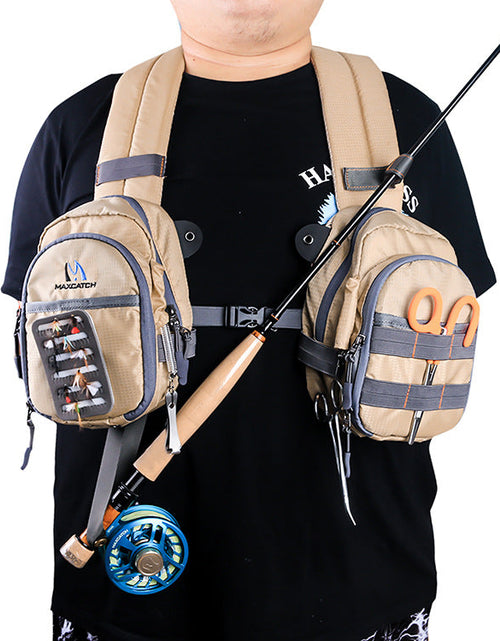 Load image into Gallery viewer, Multi-functional Fly Fishing Tackle Bag with Multiple Pockets, Unisex Chest Pack, Shoulder Fishing Bag
