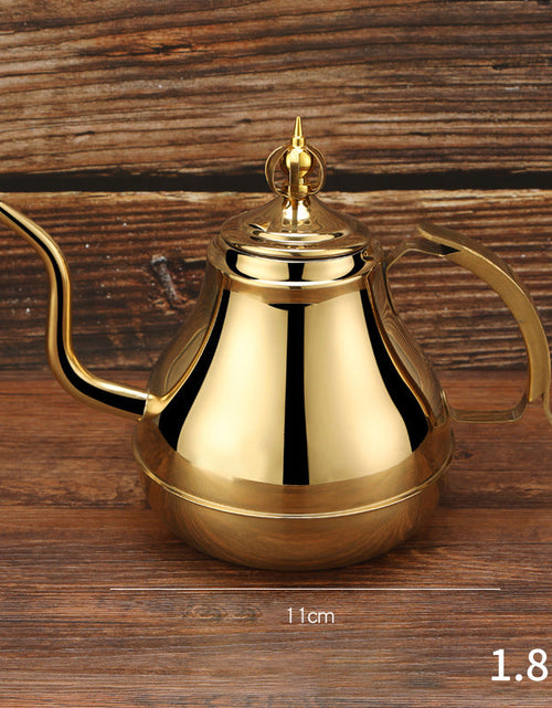 Load image into Gallery viewer, 1.2/1.8L Latin Pot Stainless Steel Tea Pot with Tea Strainer Teapot Coffee Pot Induction Cooker Kettle Teaware Sets
