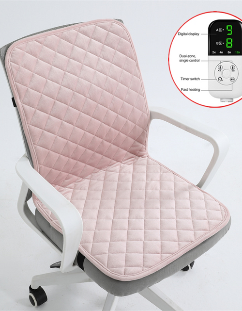 Load image into Gallery viewer, Heated Seat Cushion, 220V Electric Mat, Office Chair Warmer, Smart Timer, Integrated Backrest
