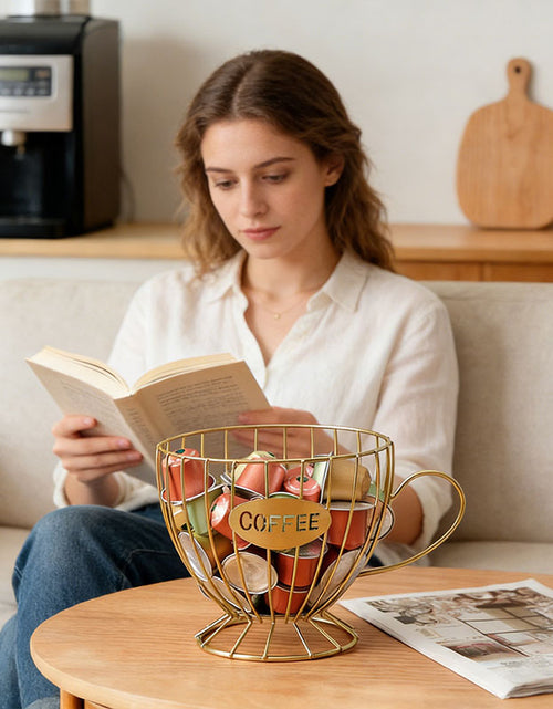 Load image into Gallery viewer, Large Capacity Metal Coffee Capsule Holder | Organizer &amp; Dispenser for Nespresso, Keurig Capsules
