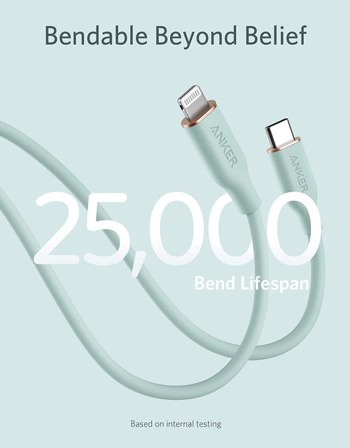 Load image into Gallery viewer, Anker <b>641</b> USB-C to Lightning Cable (Flow, 3 ft Silicone)
