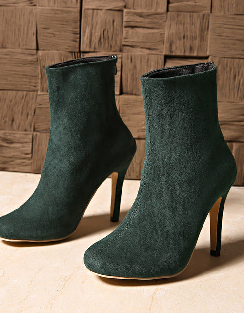 Load image into Gallery viewer, Women’s Suede High Heel Ankle Boots – Figure-Flattering Elegant Booties
