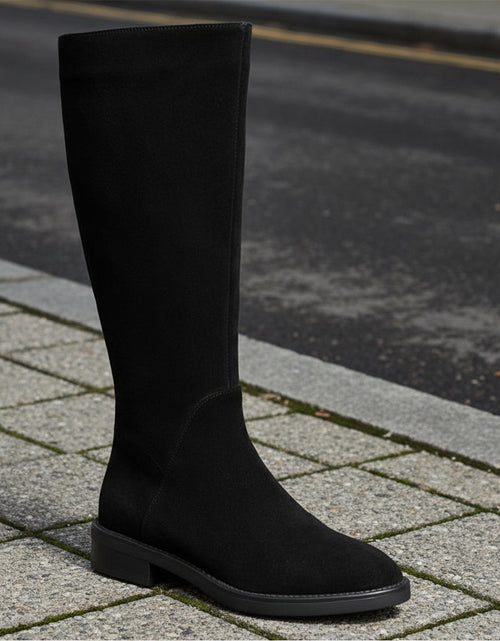 Load image into Gallery viewer, Women’s Long Martin Suede Boots | Solid Color Winter Fashion Boots
