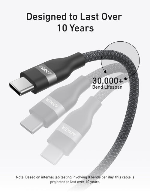 Load image into Gallery viewer, Anker USB-C to USB-C Cable (3 ft / 6 ft, 240W, Upcycled-Braided)
