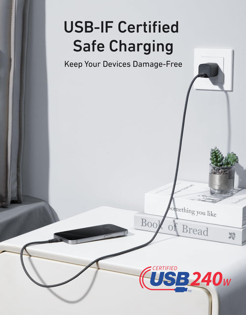 Load image into Gallery viewer, Anker USB-C to USB-C Cable (3 ft / 6 ft, 240W, Upcycled-Braided)
