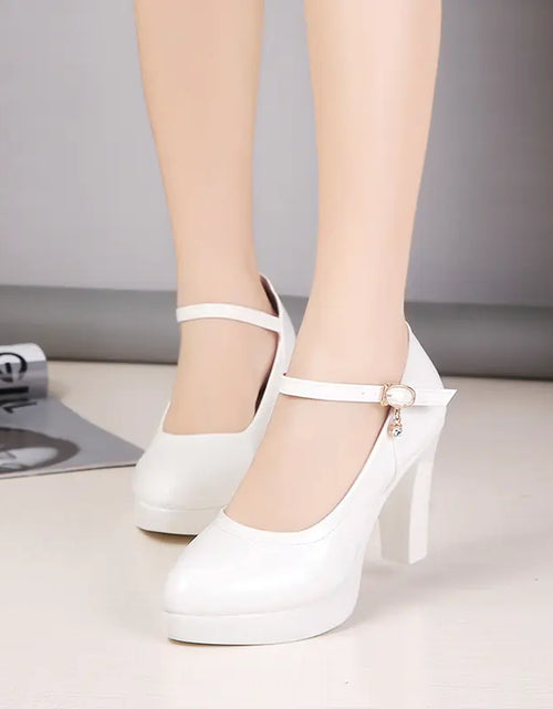 Load image into Gallery viewer, Pointed Toe Chunky Heels for Women
