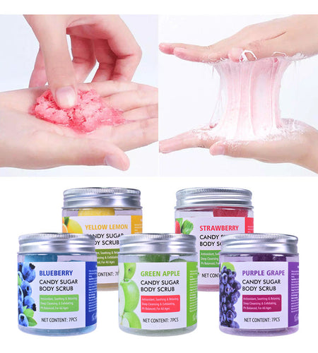 Brushed Candy Scrub Cream Fruit Fragrance Bath Salt Scrub Ball Body Scrub Cream