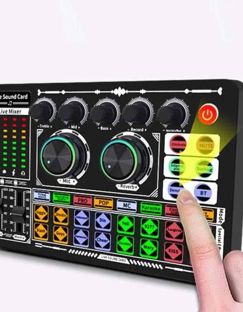 Load image into Gallery viewer, F999  Mixer Podcast Sound Board Live Sound Card for Live Recording Home KTV
