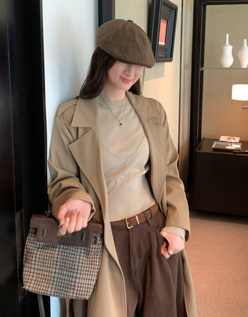 Load image into Gallery viewer, Solid Color Autumn Round Neck Long Sleeve Fitted Slimming Elegant Top
