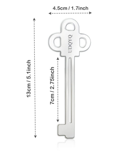 UDQYQ Stainless Steel Tube Squeezer Key 3 Pieces Silver Metal Dispenser