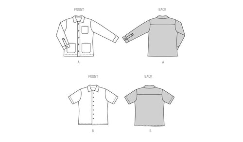 Load image into Gallery viewer, Burda Style Men's Casual Shirt Sewing Pattern B5842 Sizes 38-48
