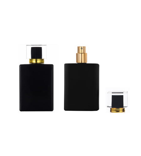 YORROR 2 Pcs 50ml Clear Glass Perfume Atomizer Spray Bottles Refillable