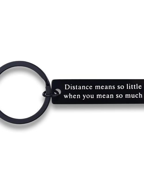 Load image into Gallery viewer, yaozeio Long Distance Relationship Keychain Gift for Couples Black Unisex
