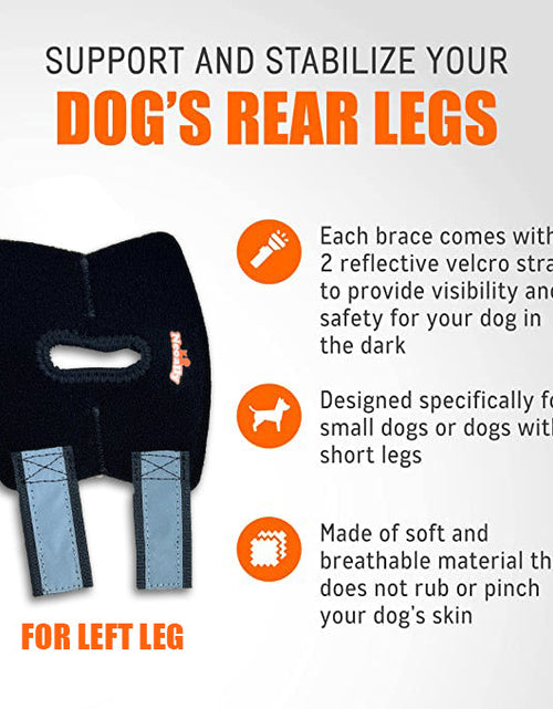 Load image into Gallery viewer, NeoAlly Dog Rear Leg Hock Brace with Safety Reflective Straps for Small Dogs [Short Version]
