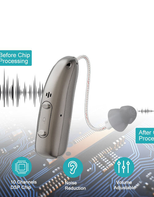 Load image into Gallery viewer, Rechargeable Bluetooth APP intelligent noise reduction RIC hearing aid ear back type hearing aid for the elderly with hearing loss
