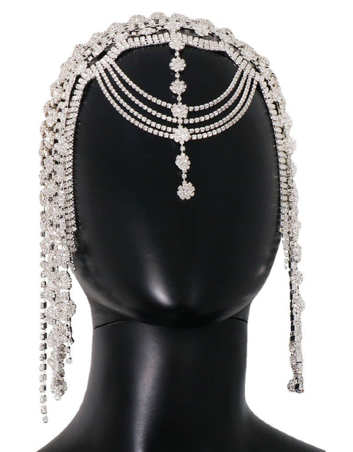 Load image into Gallery viewer, Changliu Su Hair Chain European and American Bohemian Water Diamond Forehead Chain Full of Diamond Headwear Hair chai
