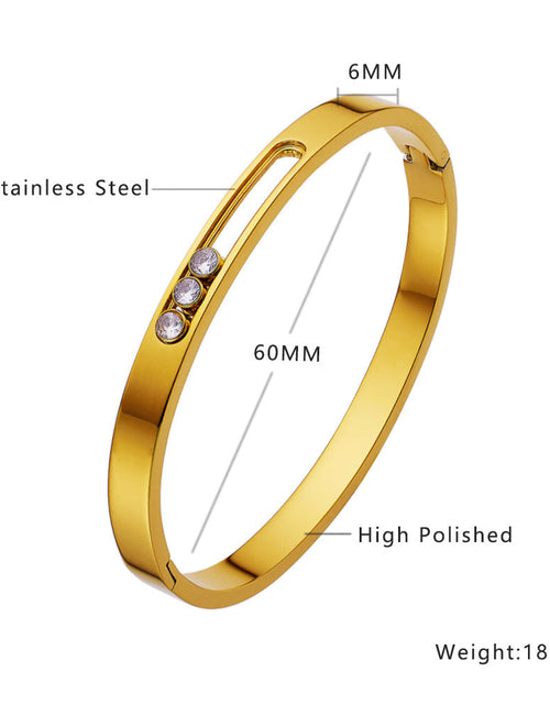 Load image into Gallery viewer, European and American titanium steel buckle women's bracelet INS style fashionable versatile bracelet
