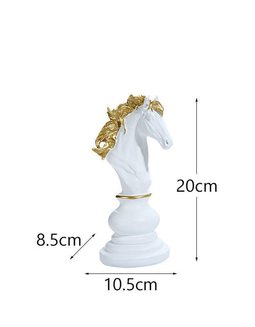 Load image into Gallery viewer, Chess resin ornaments wine cabinets kings queens warhorses chess pieces chessboards home decor
