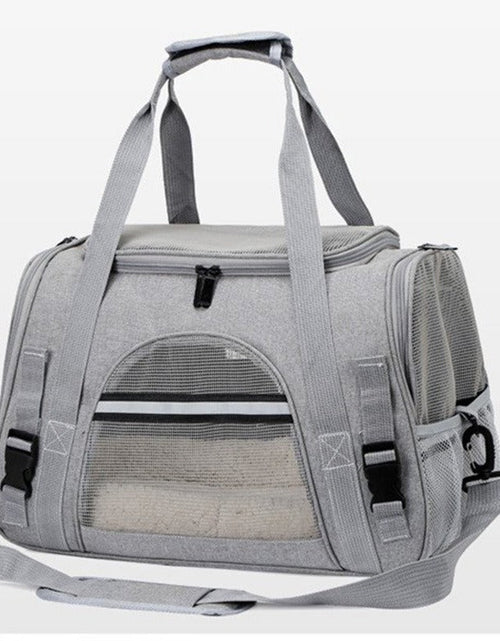 Load image into Gallery viewer, Foldable &amp; Expandable Pet Carrier Bag - Mesh Breathable Cat/Dog Travel Bag, Convertible Crossbody Handbag for Small Pets
