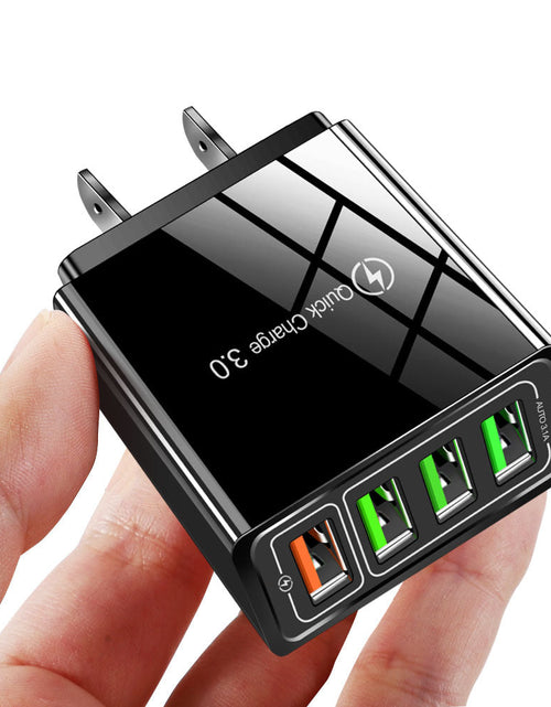 Load image into Gallery viewer, 4USB mobile phone charger, multi port USB charging head charger
