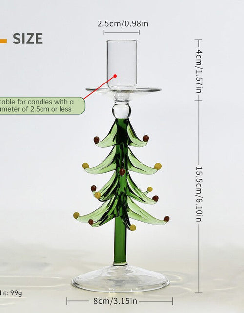 Load image into Gallery viewer, Nordic Borosilicate Glass Candle Holder, Christmas Tree Tabletop Decor for Home
