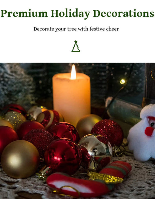 Load image into Gallery viewer, 50 pcs/box: 2025 Gold Red Hanging Christmas Tree Ball Ornaments, 2026 Home Holiday Decorations &amp; New Year Gifts

