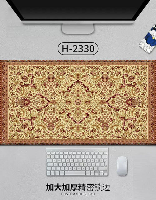 Load image into Gallery viewer, Large Persian Mouse Pad Office Carpet MousePad Natural Rubber Lockedge Anti Slip Desk Mat Laptop Office Game Accessories Pad

