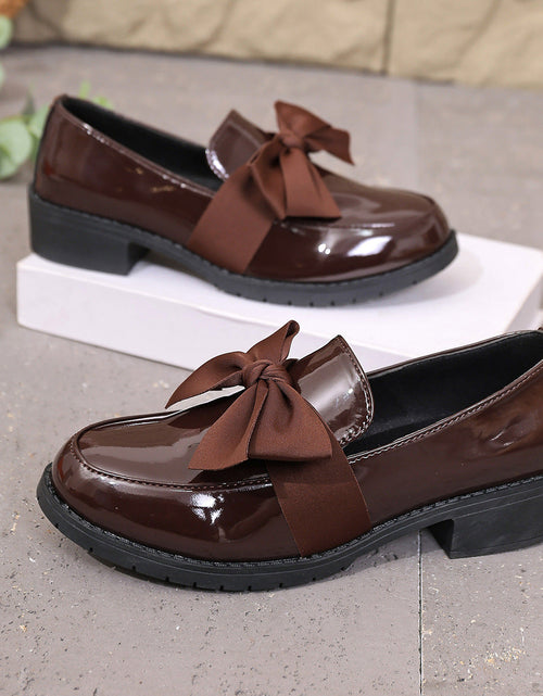 Load image into Gallery viewer, Women’s Plus Size Bow Knot Slip-On Loafers
