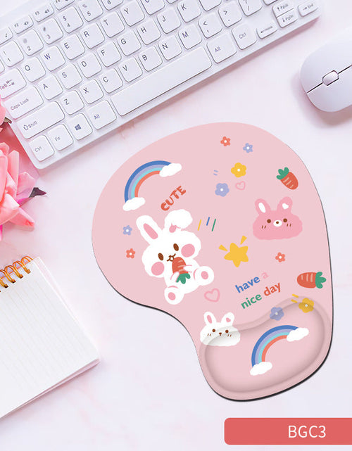 Load image into Gallery viewer, Silicone wrist mouse pad female comfortable computer soft non-slip hand rest pad thick non-slip wrist rest cute game pad
