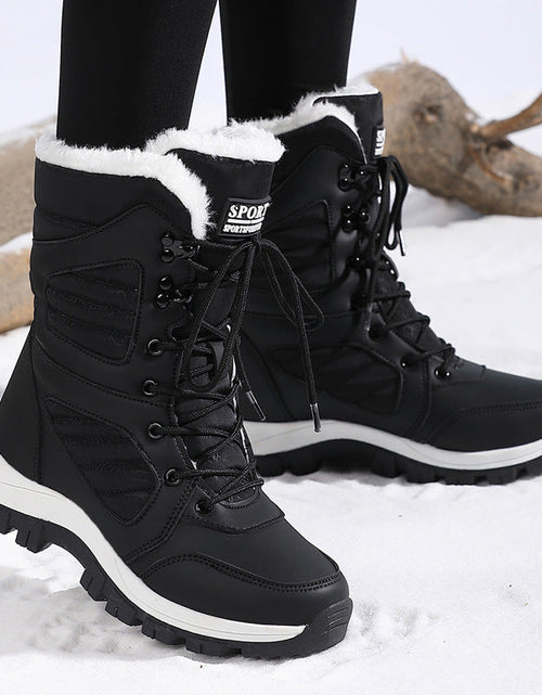 Load image into Gallery viewer, Women’s Long Wool &amp; Velvet Snow Boots | Thickened Warm Winter Footwear
