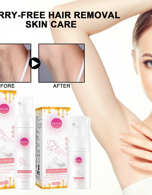 Load image into Gallery viewer, EELHOE Honey Mousse Hair Removal Spray, Full Body Hair Removal Armpit Hair Leg Hair Foam Mild Skin Friendly Does Not Stimulate
