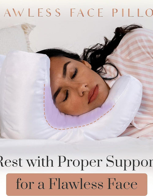 Load image into Gallery viewer, Beauty Face Satin Pillow with Memory Foam Filling Comfortable Soft Nap Cotton Pillow Peace Mind Sleep Non-Paste Makeup Headrest
