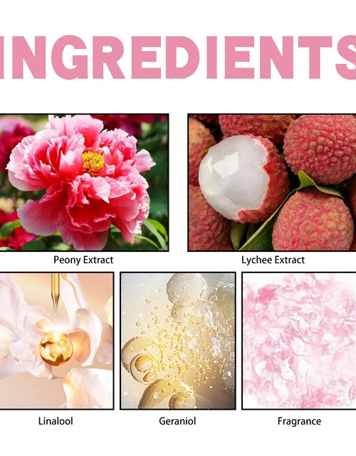 Load image into Gallery viewer, Peony Lychee Scent Experience Perfume, Natural Fresh Lasting Fragrance Atmosphere Portable Niche Perfume
