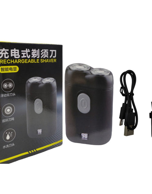 Load image into Gallery viewer, Shaver Travel Car Wash Shaver Double Head Portable Charging Floating Beard Knife

