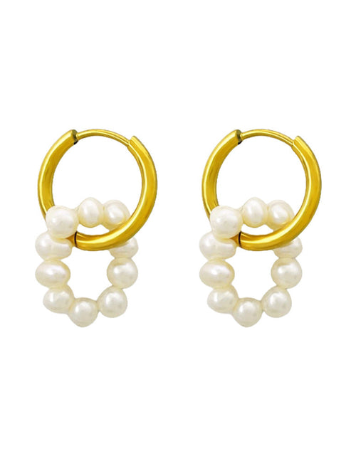 Load image into Gallery viewer, Retro French Light Luxury Palace Style Detachable Freshwater Pearl Earrings for Women, Versatile and High Grade Earrings
