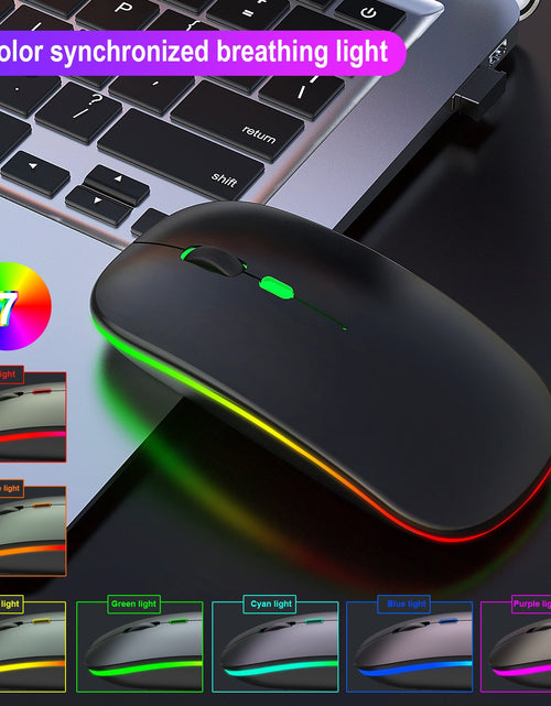 Load image into Gallery viewer, 2.4G Colorful Luminous Wireless Mouse Silent Laptop Desktop Office Mouse
