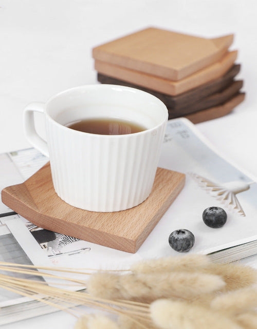 Load image into Gallery viewer, Black Walnut Corner Coaster Solid Wood Heat-Insulating Tea Set Cushion Creative Cup Holder Pot Bearing Accessories
