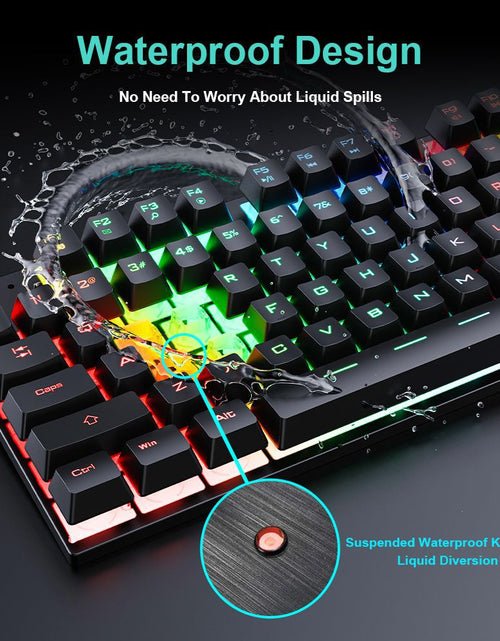 Load image into Gallery viewer, Wired gaming keyboard floating keycap rainbow backlit keyboard and mouse set AN-300
