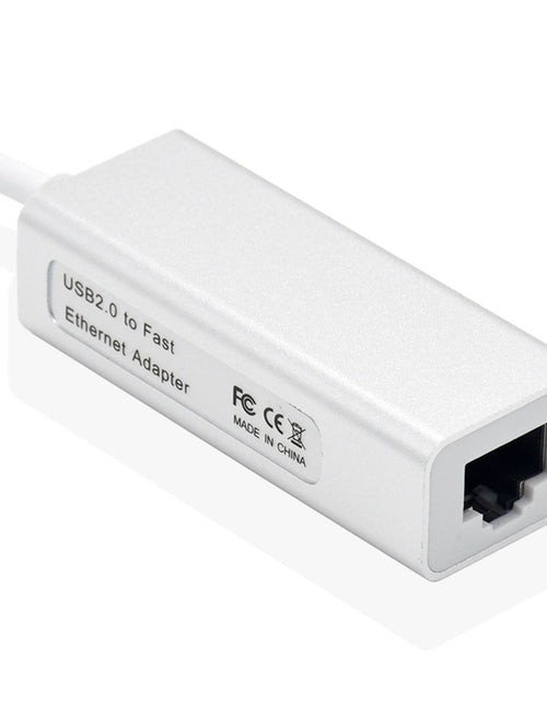 Load image into Gallery viewer, Aluminum alloy 2.0USB 100Mbps Ethernet card with no drive and cable Type-C to RJ45 Ethernet interface converter
