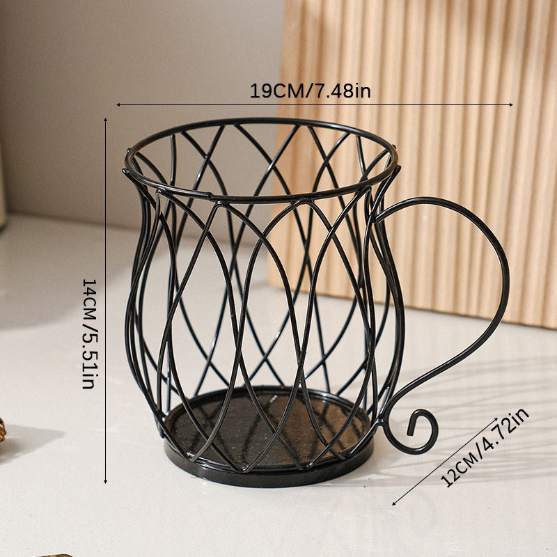 Large Capacity Metal Coffee Capsule Holder | Organizer & Dispenser for Nespresso, Keurig Capsules