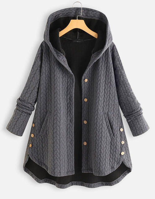Load image into Gallery viewer, Fashion Women's Cotton Padded Jacket Hooded Medium Long Coat Casual Warm Cotton Padded Jacket In Autumn And Winter
