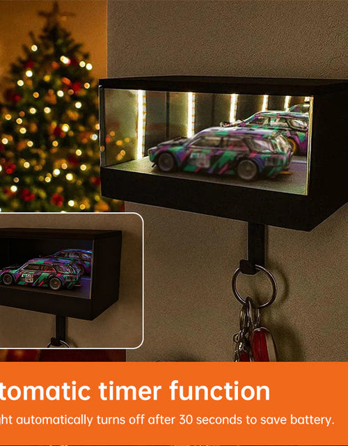 Load image into Gallery viewer, 3D Printed Wall-Mounted Car Key Holder with Garage Hook, Fun Infinite Garage Keychain, Car Key Storage Rack, Car Key Organizer
