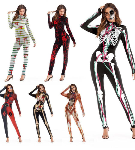 Halloween costume festival event party costume COS long sleeve jumpsuit